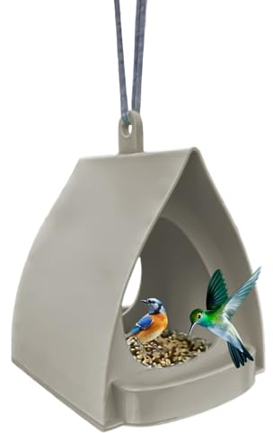 Yulokdwi Comederos para Pájaros para Exteriores - Colgador con Diseño Abierto Y Gancho En La Parte | Comederos Colgables De Aves Silvestres con Forma De Cabaña | para Exterior, Jardín, Balcón,