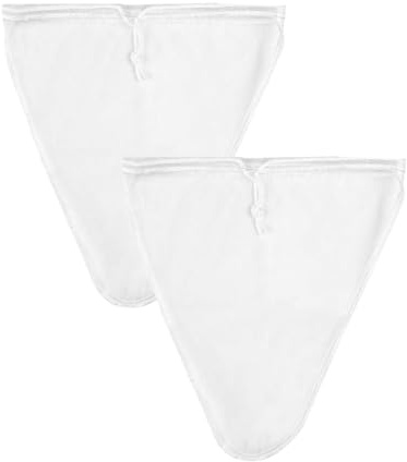 LUDHEP 2 sacchetti per latte di noci, riutilizzabili, lavabili, sacchetti filtranti con coulisse, per formaggio, succo di frutta, caffè, succo di verdura