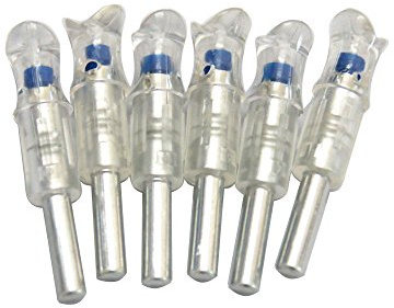 JIEXI HWYP Automatically Bow String Activated Lighted Crossbow Arrow Nocks Pack of 6 (Blue)