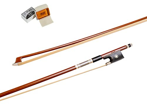 MI&VI NB-530 Classic Violin Bow 1/2 Size with Rosin for Bow Hairs Included - Ebony Frog - Well Balanced - Light Weight - Mongolian Horse Hair (Violin 1/2) - MIVI Music