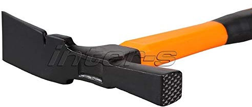 1 martello da muratore Berlino, 600 g, in acciaio, impugnatura morbida, manico in gomma professionale