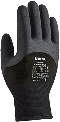 3 Pairs Uvex Unilite Thermo Plus Insulating Protective Gloves Against Cold Size 09/L