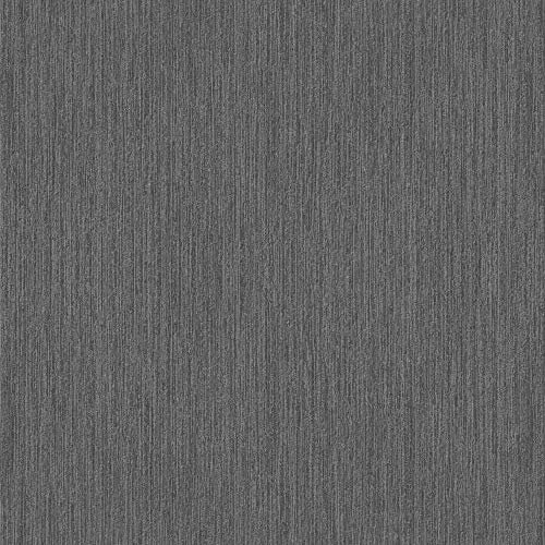 Muriva Indra Texture Charcoal Silver Wallpaper 154123 - Plain Glitter