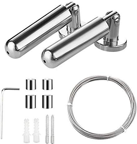 Cavo Tenda Acciaio, Fune in Acciaio Inossidabile, Cavo di Tensione Della Tenda, Stendibiancheria per Tende, per Finestra Tenda Da Doccia Stendibiancheria Luce Lampada Foto Progetti Artistici (5M)