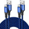 Micro USB Kabel 2 Stück 3M3M, Ladekabel Micro USB Schnellladekabel kompatibel mit Galaxy S7 S6 S5 J7 (2018) J6 J5, Huawei P Smart, P40 Lite E, P10 Lite, Y9 Y8 Y7, PS4 Controller