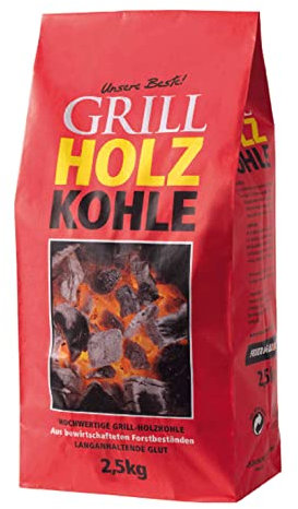 10kg Holzkohle Premium Holzkohle „100% Made IN Germany“ Grillkohle Grillbriketts für Kugelgrill Holzkohlegrill Smoker Briketts Grill Kohle