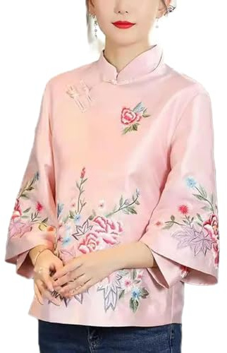 MAIFURUN Ethnic Style Tang Suit Coat Vintage Harajuku Embroidery Chinese Tops Women Plus Size Blouse Eleganti Loose Female Shirt