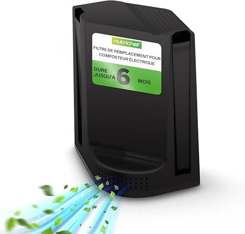 NutriChef Filtro de reemplazo para el compostador electrico, De facil instalacion