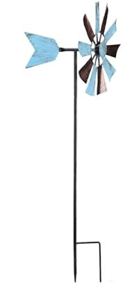 Estaca de Viento de Flores de 29 Pulgadas, Estaca de Viento de Arco Iris, Decoración de Jardín, Molino de Viento de Metal, Molino de Viento de Jardinería, Patio, Molino de Viento Al Aire Libre,(#2)