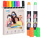 Aomig Pintura Fluorescente, 8 Colores Luminosas Pintura Cara Niños, Neon Pintura Facial y Corporal Seguridad, UV Fluorescente Pintacaras Infantil para Halloween Festival Fiesta Cosplay