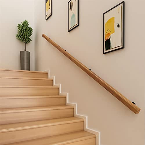 Scala in legno massello Handra con staffe per uso interno ed esterno 1,6 ~ 6 m lunghezze