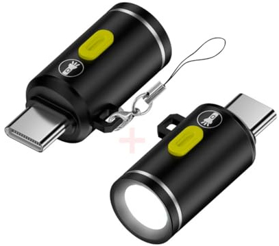 CY Adapter 2pcs/set USB-C Type-C Male LED Light Interior Atmosphere Lighting for Outdoors Walking Cycling Phone Laptop Charger Night Lamp 210 Lumens