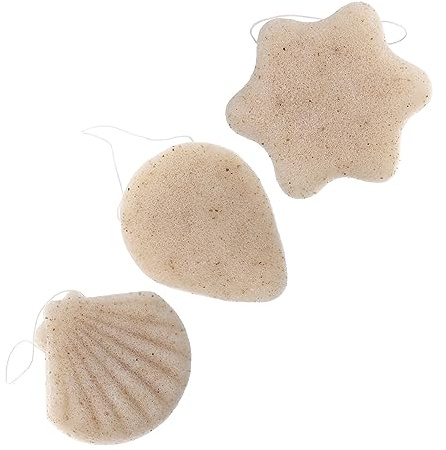 BESTYASH 3stücke Konjak Gesichts Peeling Schwamm Für Make-up Entfernung Hautpflege Reinigungswerkzeuge Mit Hoher Wasseraufnahmefähigkeit Für Gesichtsreinigung