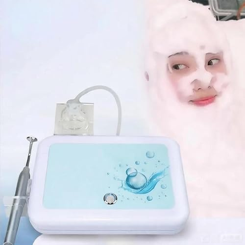 Máquina de limpieza facial eléctrica para uso doméstico y salón de belleza, dispositivo limpiador facial, instrumento de lavado facial con burbujas con una botella de líquido de burbujas