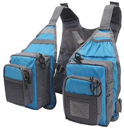 Hamwesh Gilet da Pesca a Mosca, Gilet da Pesca Regolabile Traspirante in Rete Leggera Multitasche, Multitasche con Strisce Riflettenti a D con a Gancio per Uomini e Donne da Viaggio (#1)