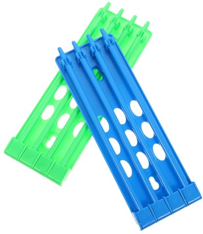 MAGICLULU Support à Bagues pour Pigeons, Organisateur Multi-Trous, 2 Pièces | Plastique Bleu et Vert, pour Élevage et Gestion de Volaille, Rangement des Anneaux de Pattes