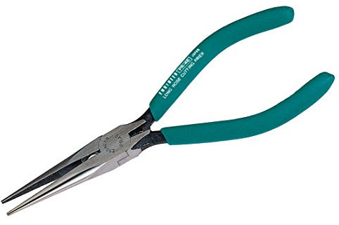 Needle Nose Pliers (160mm) with Integral Wire Cutting Jaws (Long Nose Pliers). Made in Japan. ENGINEER pr-46