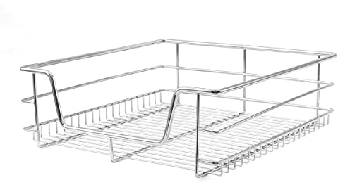 2 x KuKoo Teleskopschublade 60cm Ausziehbare Küchenschublade Schrankauszug Ablage Küchen Regal Korbauszug Schlafzimmerschublade für 600mm Breite Schränke Küchenorganisation Aufbewahrung Ordnungssystem