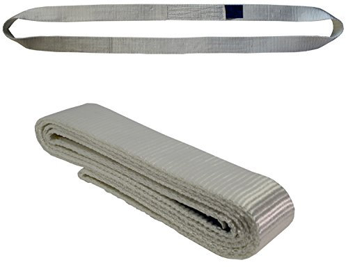 1 Tonne 1 Meter Einweg Bandschlinge Hebegurt Rundschlinge Hebeband Transportgurt Kranschlinge Weiß