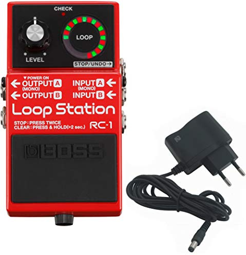 BOSS RC-1 Loop Station Looper + shop2rock 9 V alimentatore
