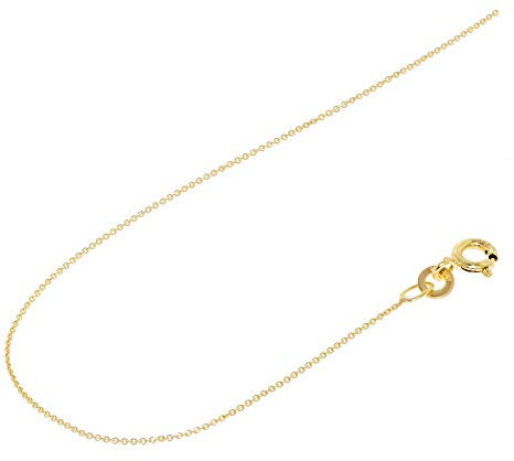 Acalee Halskette 333 Gold / 8 Karat Anker-Kette 0,8 mm eleganter Halsschmuck aus Echtgold für Damen, wunderschöne Geschenkidee, 10-1008-40 40 cm