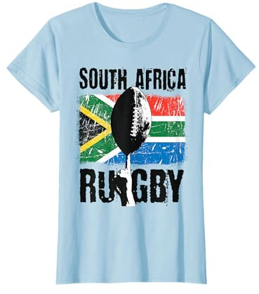Maillot Drapeau Afrique du Sud Rugby Tee T-Shirt