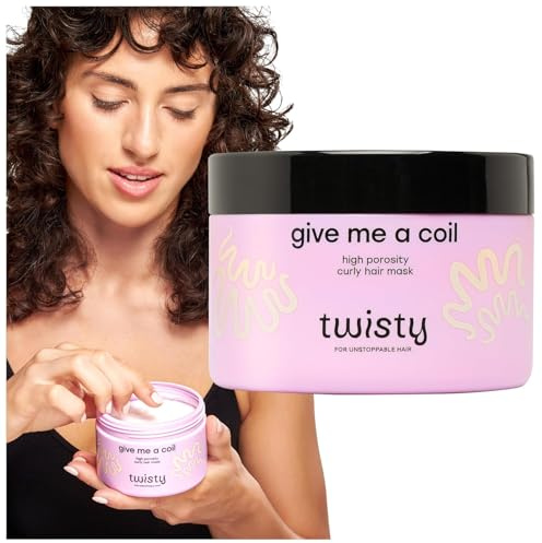 Twisty Give Me a Coil Haarmaske Locken - Maske für hochporöses & sehr trockenes Haar, 98% natürlich, Anti-Frizz, Lockenpflege, Glanz, 250ml