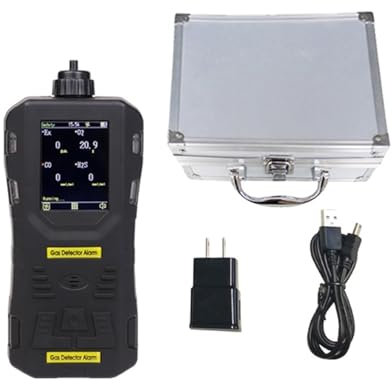 Detector de gases, Proveedor de analizadores de gas CO CO2 O2 H2S Comprobador de gas 4 en 1,Detector de gases combustibles(CO: 0-1000PPM)