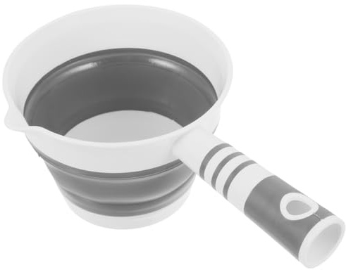 PRETYZOOM Collapsible Water Ladle Foldable Dipper Water Pourer Scoop for Camping Travel Hair Washing Kitchen Ladle