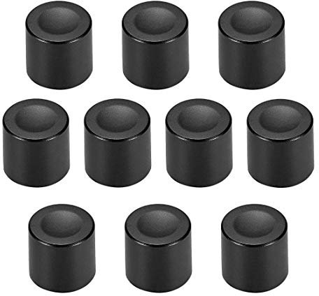 sourcing map 10 Stück Drehknöpfe 6mm, Potentiometer Knopf 19x17mm Kunststoff Audio-Knopf, Schwarz