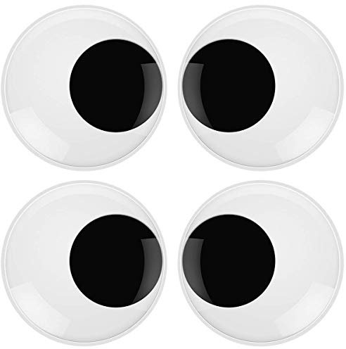 Wackelaugen, 2 Stück 76 mm / 3 Zoll große riesige selbstklebende Augen für handgefertigtes Basteln