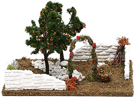 Holyart Jardin avec orangers et Arc pour crèche 8 cm