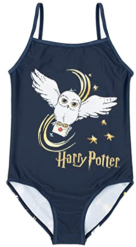 Harry Potter Badeanzüge Mädchen Hogwarts Burgundy oder Marine Hedwig Badebekleid 10-11 Jahre