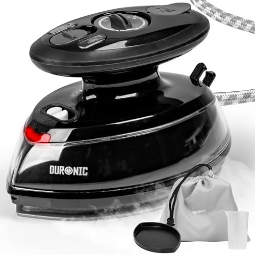 Duronic Travel Iron SI3 BK Mini Irons, 35ml Tank, Steam Iron, 400W Lightweight Portable Ironing, Compact, Variable Heat Settings For Holiday Quilting Patchwork Applique Craft