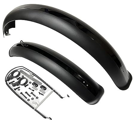 Fat Bike Schutzblech-Set vorne und hinten für Fat Tire Bike Wings Full Coverage Set (50,8 cm) (schwarz)