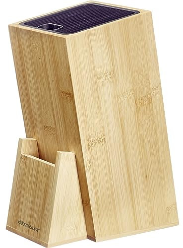 Westmark Ceppo di coltelli – ceppo di coltelli in legno, robusto supporto per coltelli da cucina, ceppo di coltelli facile da pulire con inserto rimovibile – bambù