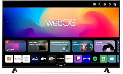 LG TV LED 2023 | 75UR76 | 75 Pouces | UHD | Processeur α5 gen 6 AI 4K, Argent