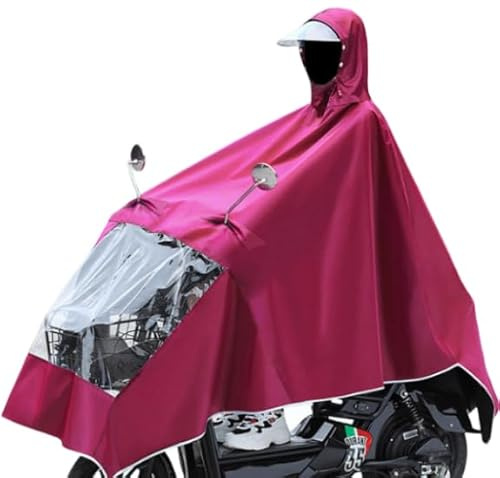 Seven-Flower Mens Women Cycling Bicycle Bike Rain Cape Poncho Hooded Windproof Rain Coat Mobility Scooter Cover