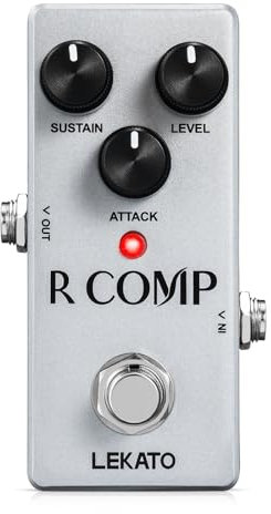 LEKATO Compressor Effektpedal für Gitarre, Gitarren Effektpedal,True Bypass (R COMP)