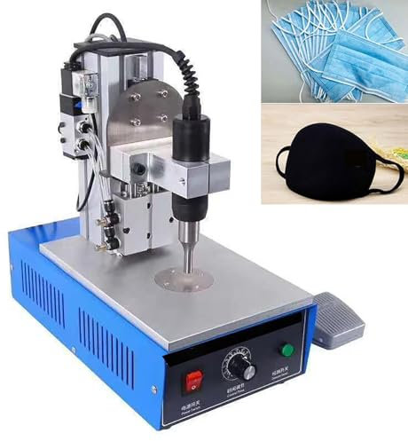 McbeAn Portable Spot Welding Machine, 1500W Mask Belt Spot Welding Machine, 50mm Welding Surface, Welding Time Can Be Set and Speed Adjustable, Used for Fabric Sewing