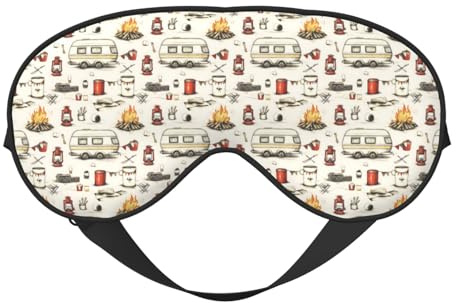 Máscara de sueño para los ojos para hombres y mujeres - Herramientas de camping con hebilla ajustable - Máscara de sueño opaca - Máscara de sueño cómoda para hombre y mujer - Diadema divertida para