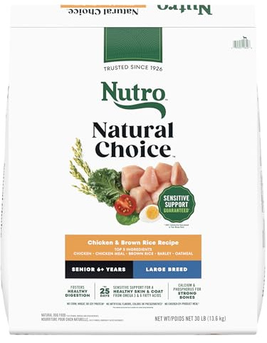 Nutro Natural Choice Senior Large Breed Dry Dog Food, Chicken, 30 lb