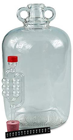 Brew2Bottle 1 x 5ltr Glass Demijohn with Bungs, Airlocks & LCD Thermometers