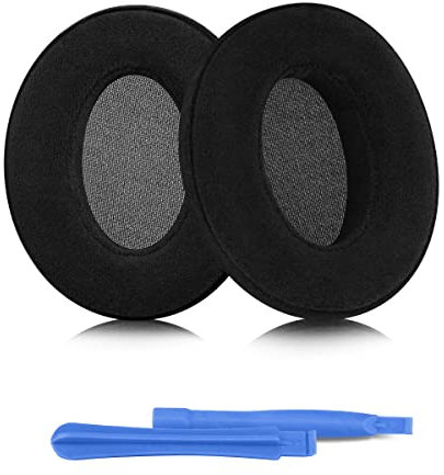 ELZO Ersatz Ohrpolster für Audio-Technica ATH M50XBT M50X M40X, HyperX Cloud/Flight/Alpha/Stinger, SteelSeries Arctis 7X/9X/Pro, Sony MDR V6/V7, Ersatz Ohrkissen Headphones (Schwarz)