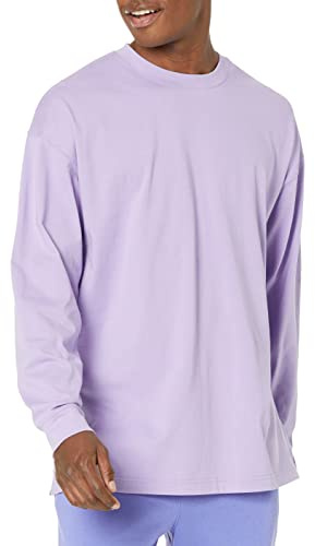 Amazon Essentials Camiseta de talla grande de manga larga, algodón orgánico Hombre, Morado, 4XL Grande Alto