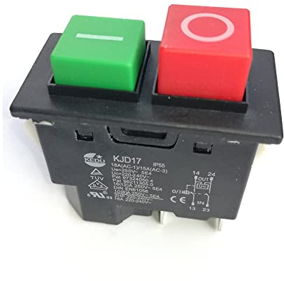 KJD17 Kedu vattentät IP55 220–240 V 16 A elektromagnetisk tryckknapp säkerhetsbrytare för trädgårdsmaskin elektroniska elverktyg utrustning