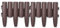 SUBTLETY 2,8m Holzoptik Rasenkante 28x24x1cm Beeteinfassungen Kunststoff Mähkante Dekorativ Garteneinfassung Palisade Abgrenzung 10 Stück Set Einfassung für Garten Beet Rasen (Braun)