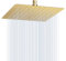KINLIV 25CM Duschkopf Regendusche Groß Gebürstetes Gold, 304 Edelstahl Wasserfall Duschkopf Wassersparend, Mit 121 Anti Kalk Düsen, 360° Verstellbarer 10 Zoll Deken Regenduschkopf