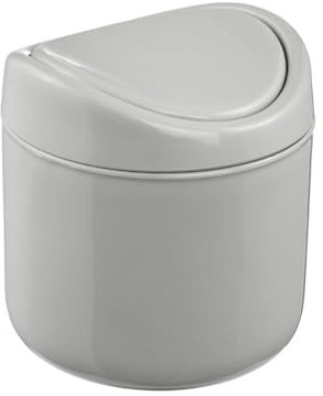 keeeper cestino per rifiuti organici con coperchio basculante, 1,3 l, cestino per rifiuti da tavola con coperchio, Svenja, grigio (Eco Stone Grey)
