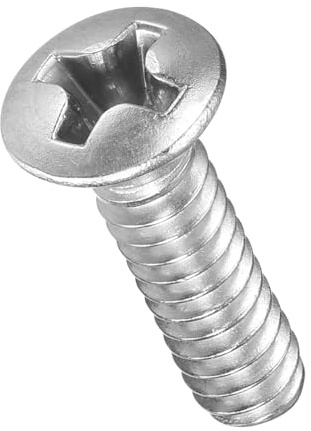 METALLIXITY Oval Head Machine Screws #6-32x1/2 304 Stainless Steel 50Pcs | Semi-Countersunk Phillips Cross Recessed Machine Screw Bolts for Furniture Assembly DIY Projects Silver
